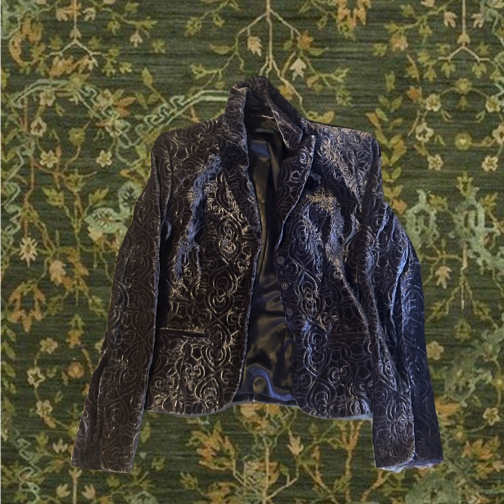 Elegant Purple Velvet Women's Jacket
